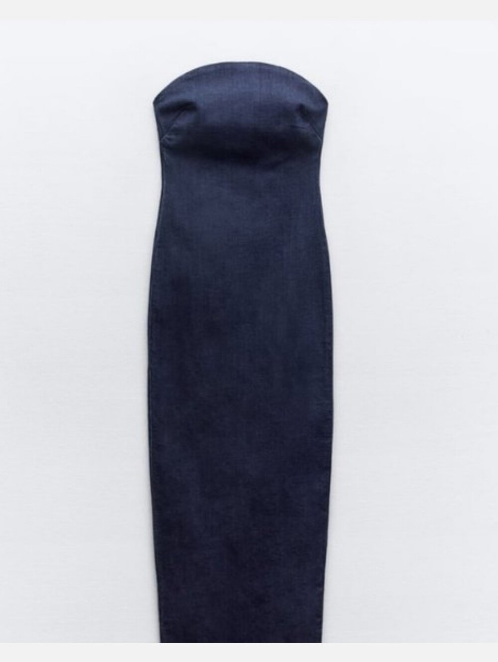 Zara Strapless Dark Denim Dress M